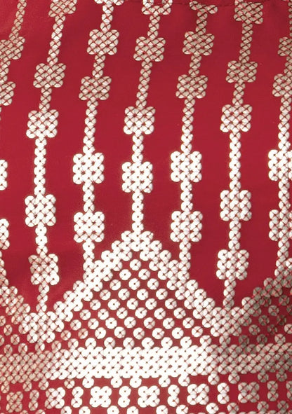 Maroon Georgette Lehenga With Sequins And Thread Embroidery Work