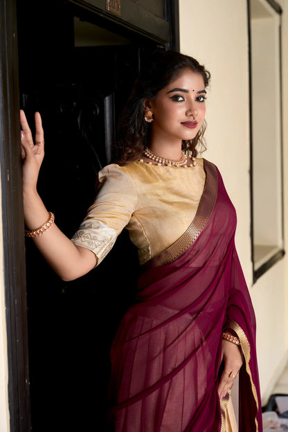 Beige Kanchipuram Zari Weaving Work Lehenga Choli