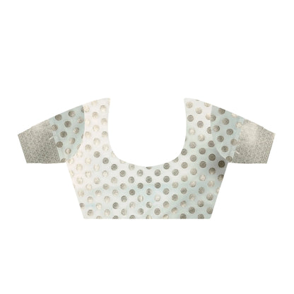 Ivory Handloom Weaving Silk Saree With Handwoven Art