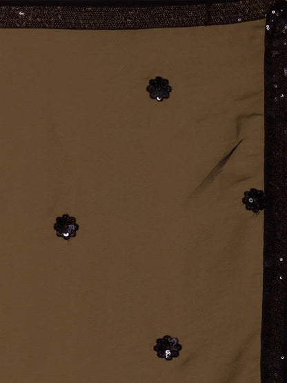 Beautiful Black Designer Sequins Embroidery Work Party Wear Lehenga