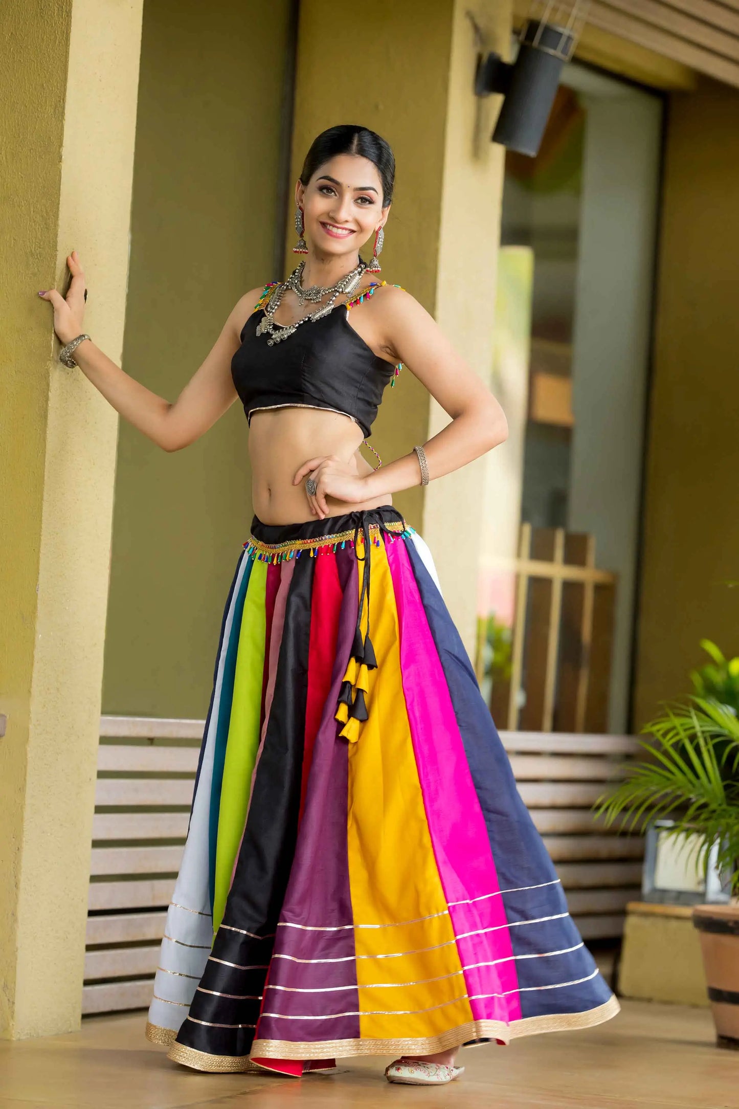 Stylish Multi Color Cotton Chaniya Choli For Navratri