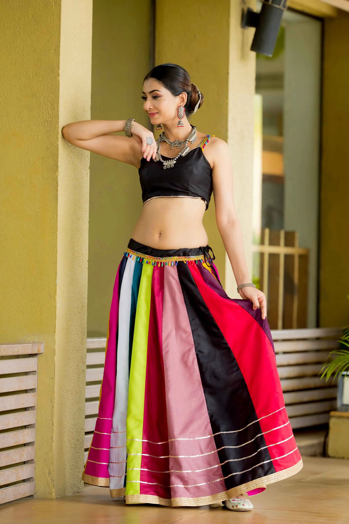 Stylish Multi Color Cotton Chaniya Choli For Navratri