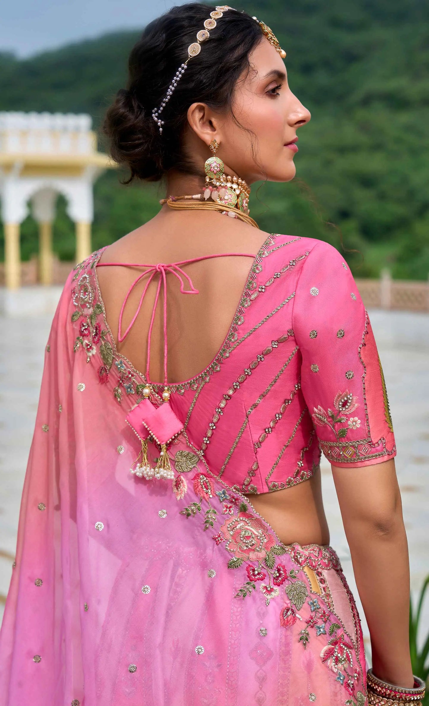 Multi Pestle Bridal Lehenga With Heavy Embroidery & Cutwork