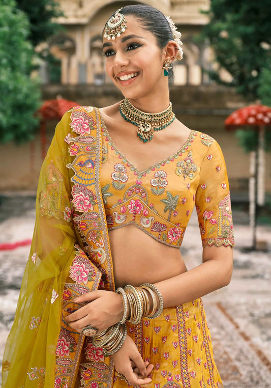Yellow Bridal Lehenga With Stunning Designer Embroidery