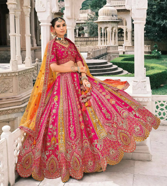 Pink Bridal Lehenga With Stunning Designer Embroidery