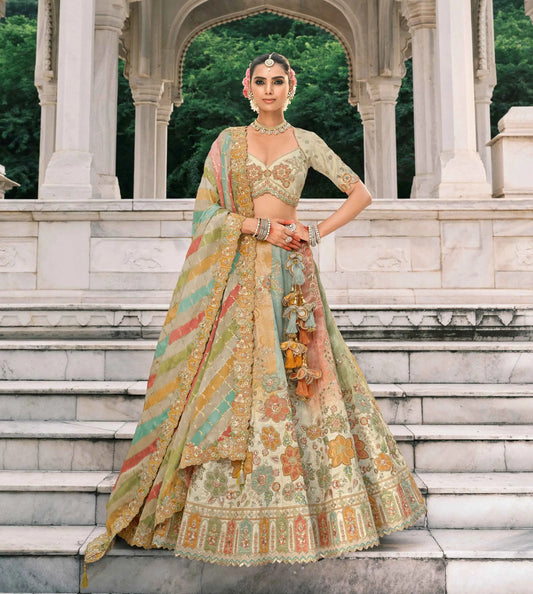 Vanilla Bridal Lehenga With Stunning Designer Embroidery