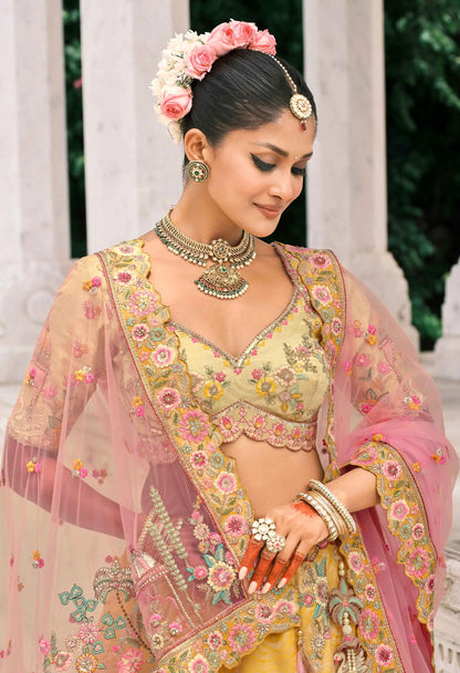 Yellow Bridal Lehenga With Stunning Designer Embroidery