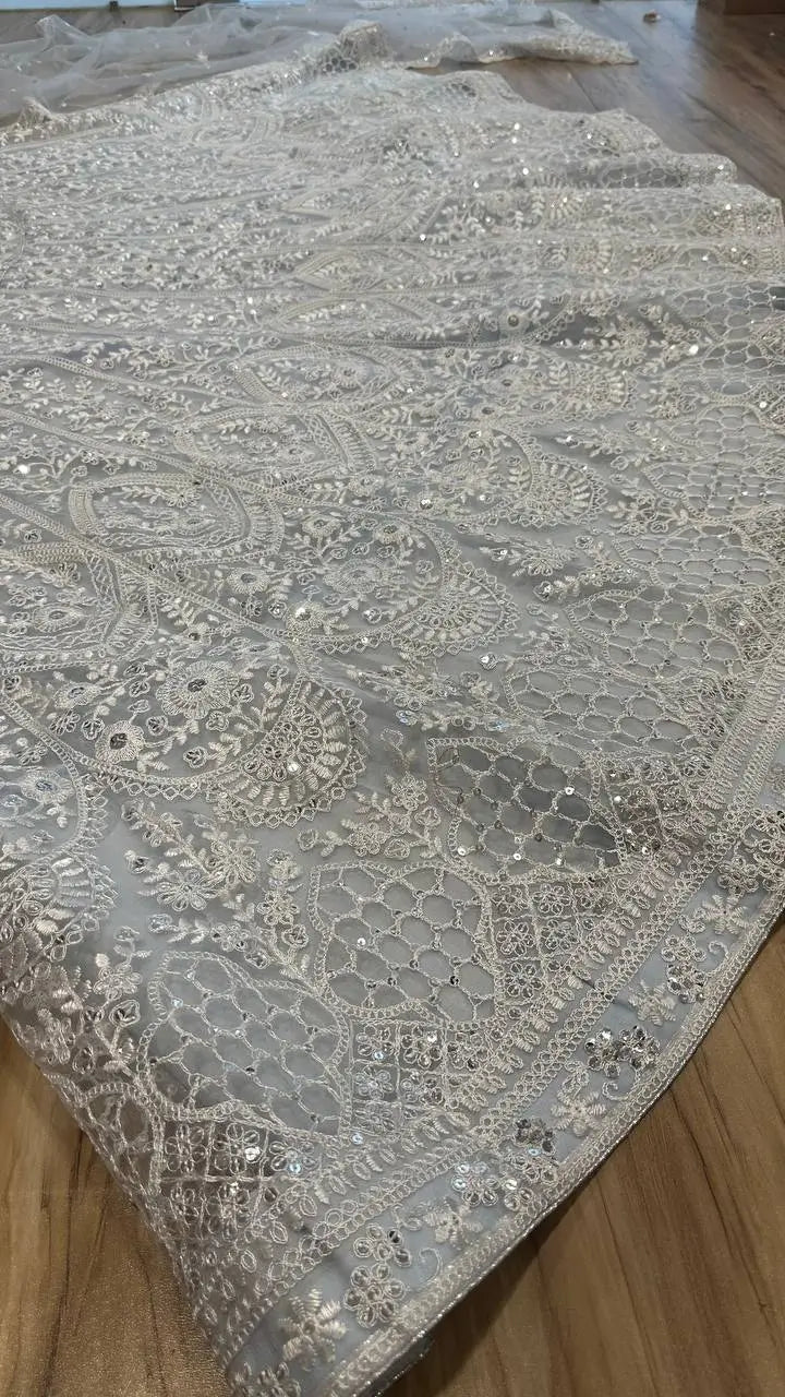 Sky Blue Net Sequence &  Thread Work Lehenga Choli
