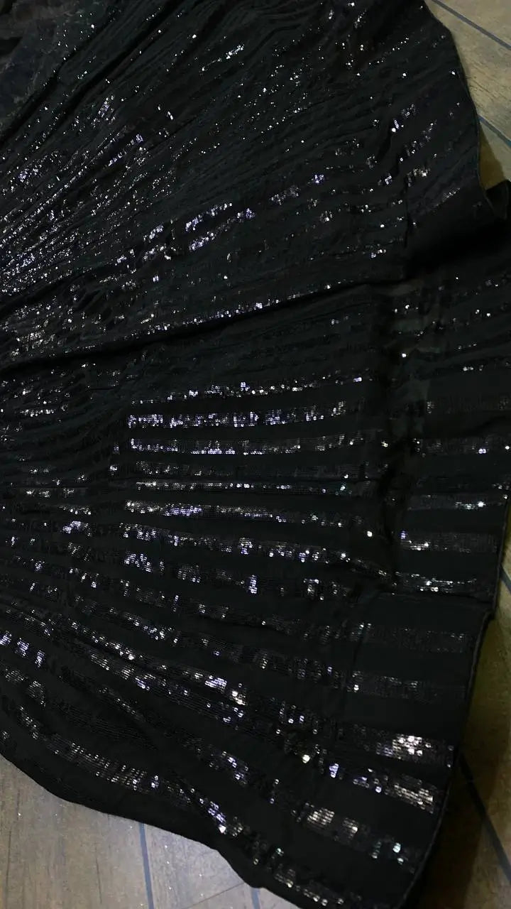 Hot Black Georgette sequenece Lehenga Choli